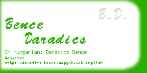 bence daradics business card